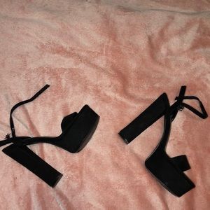 Black platform heels